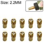 10 pièces écrou de pince en cuivre à trois griffes pour accessoires de moulin électrique, diamètre du trou : 2,2mm, diamètre du trou : 2,2mm