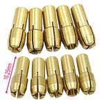 10 pièces écrou de pince en cuivre à trois griffes pour accessoires de moulin électrique, diamètre du trou : 2,2mm, diamètre du trou : 2,2mm