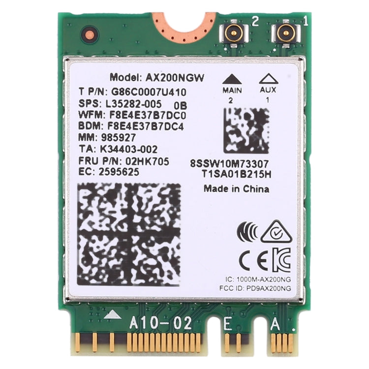 Carte réseau sans fil double bande AX200 2400 Mbps AX200NGW NGFF M.2 Bluetooth 5.0 Wifi 2,4G/5G 802.11 ac/ax