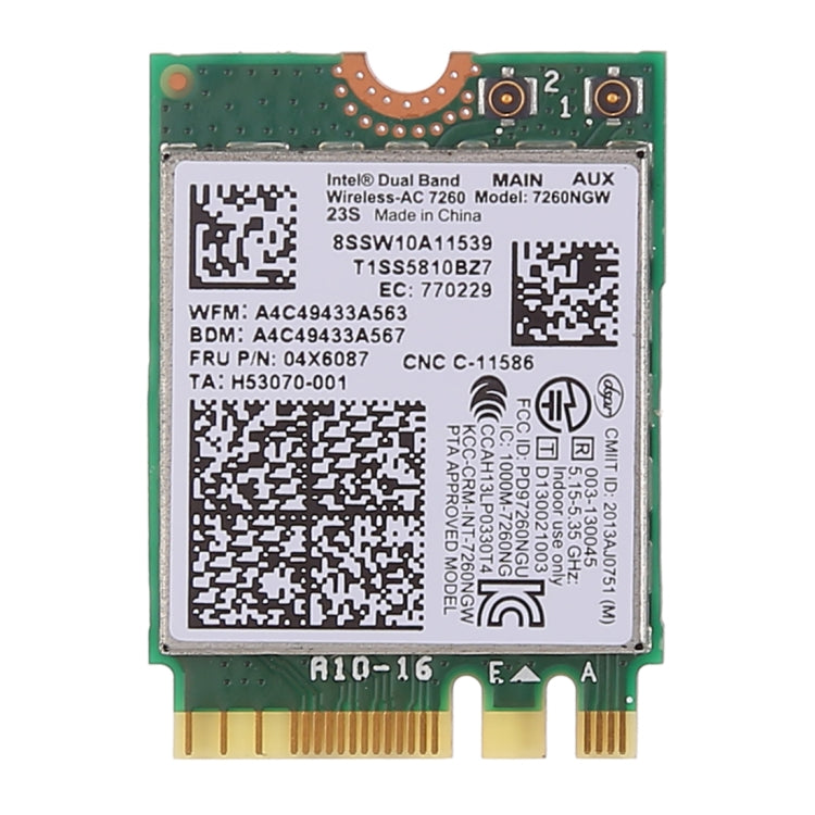 Carte Wifi NGFF M.2 double bande AC1200 7260NGW 7260AC pour Lenovo T440 X240 B40 B50 Y40 Y70 Y50 7260AC, AC1200