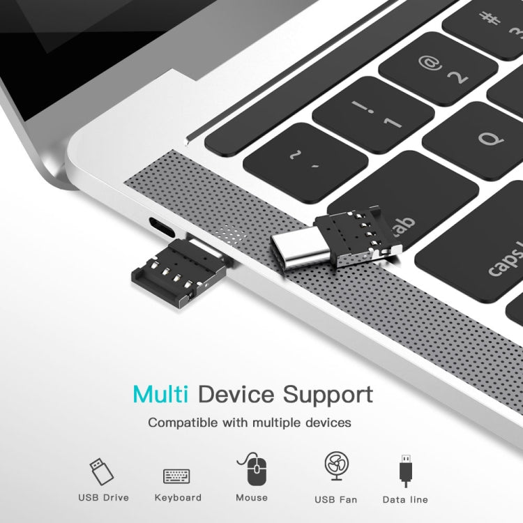 Mini adaptateur connecteur OTG USB-C / Type-C mâle vers USB femelle en alliage d'aluminium