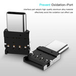 Mini adaptateur connecteur OTG USB-C / Type-C mâle vers USB femelle en alliage d'aluminium