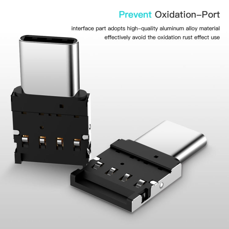 Mini adaptateur connecteur OTG USB-C / Type-C mâle vers USB femelle en alliage d'aluminium