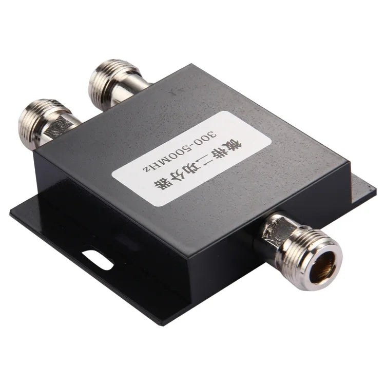 Répartiteur de puissance 2 voies, adaptateur femelle N 300-500 MHz, Répartiteur d'alimentation avec adaptateur