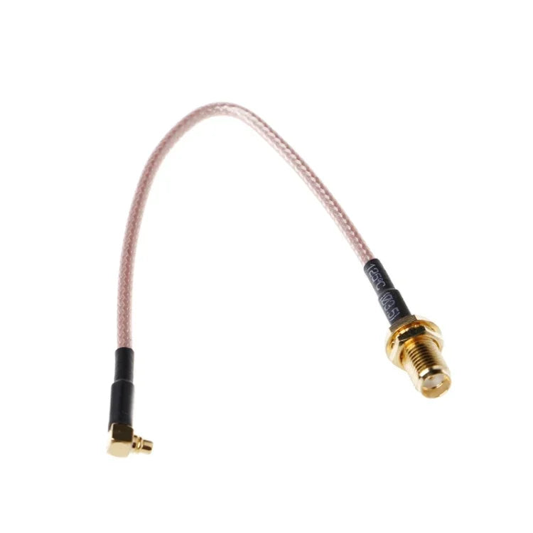 Câble tressé RG316 SMA femelle vers MMCX mâle coudé, longueur : 15 cm
