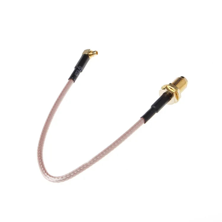 Câble tressé RG316 SMA femelle vers MMCX mâle coudé, longueur : 15 cm