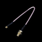 Câble tressé RG316 SMA femelle vers MMCX mâle coudé, longueur : 15 cm