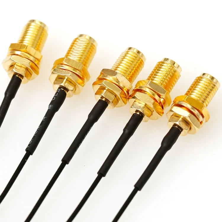 5 Pcs / Set RG178 Ufl / IPX / IPEX vers Adaptateur SMA Femelle Câble Tressé, Longueur : 20cm, 20cm