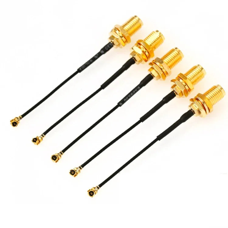 5 PCS / Set Câble tressé adaptateur RG178 Ufl / IPX / IPEX vers SMA femelle, Longueur : 10cm, 10cm