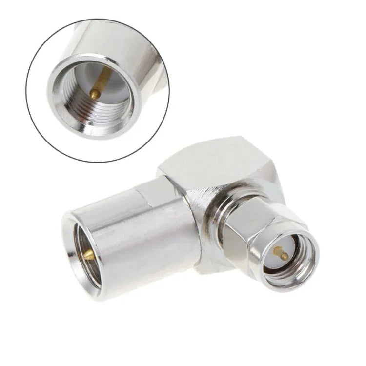 Adaptateur coudé à angle droit SMA mâle vers FME RF pour câble coaxial