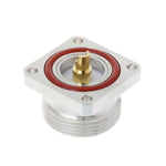 Connecteur central femelle DIN 7/16 L29 avec bride à 4 trous, à souder, adaptateur coaxial RF