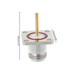 Connecteur N femelle en laiton NKF avec bride à 4 trous, adaptateur RF