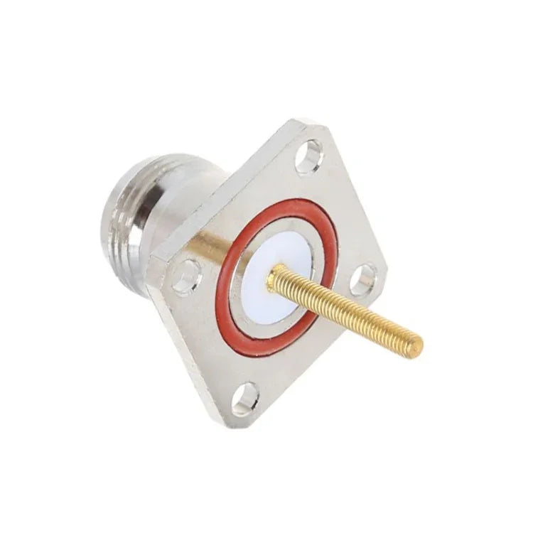 Connecteur N femelle en laiton NKF avec bride à 4 trous, adaptateur RF