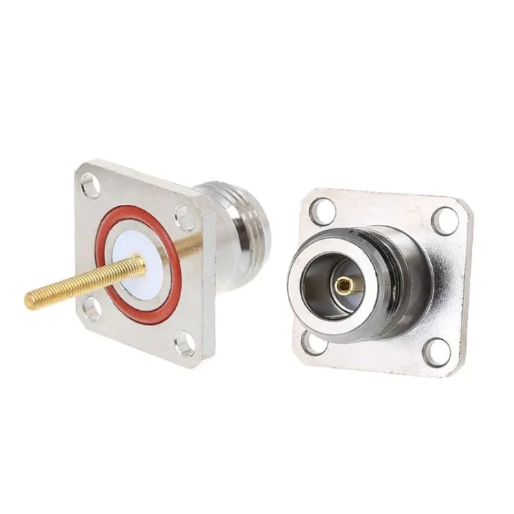 Connecteur N femelle en laiton NKF avec bride à 4 trous, adaptateur RF