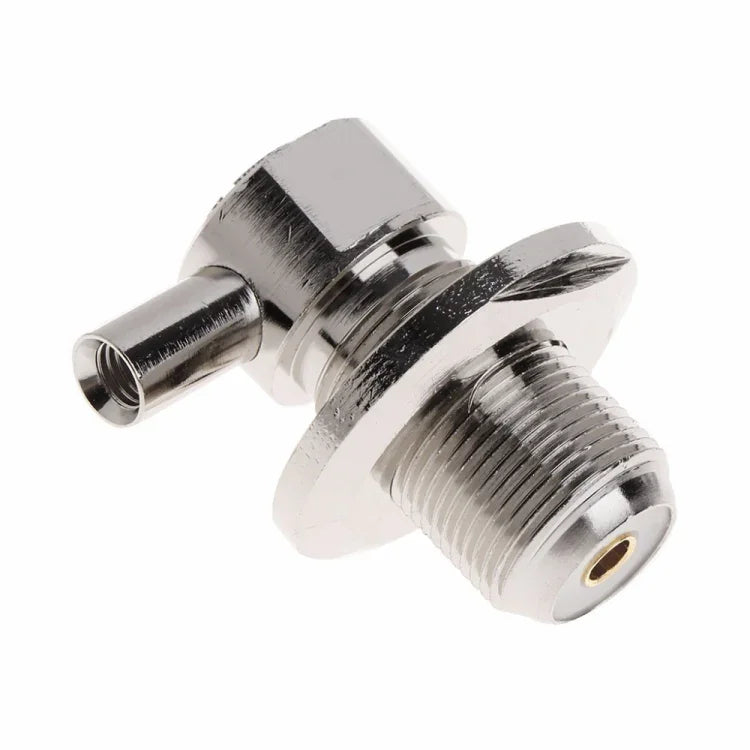 Connecteur RF femelle UHF SO239 coudé pour câble coaxial RG58 / RG142 LMR195