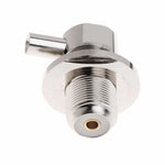 Connecteur RF femelle UHF SO239 coudé pour câble coaxial RG58 / RG142 LMR195