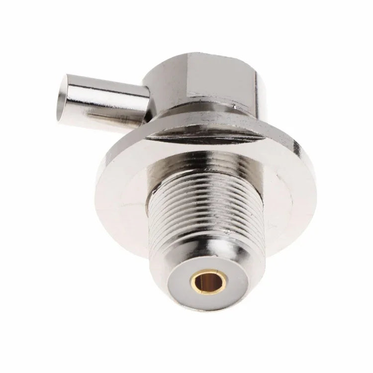 Connecteur RF femelle UHF SO239 coudé pour câble coaxial RG58 / RG142 LMR195