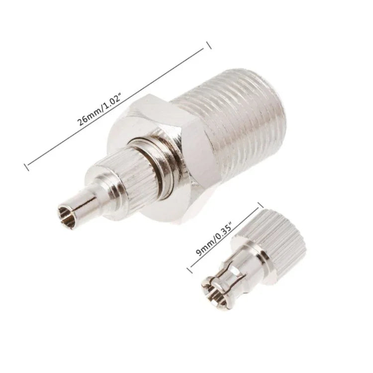 Adaptateur de connecteur coaxial nickelé F femelle vers CRC9/TS9 mâle RF