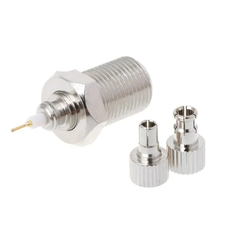 Adaptateur de connecteur coaxial nickelé F femelle vers CRC9/TS9 mâle RF