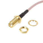 Câble adaptateur coaxial RF double SMA femelle vers CRC9/TS9 RG316, longueur : 15 cm