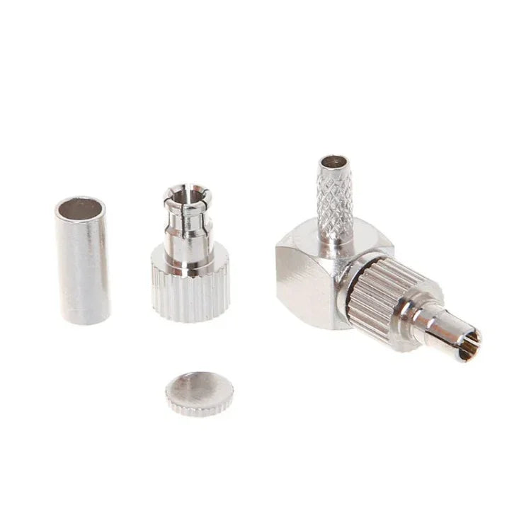 Connecteur coaxial RF coudé mâle TS9/CRC9 2 en 1 pour câbles RG174/178/316 LMR100