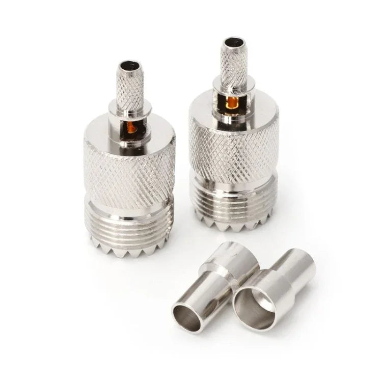 10 jeux de connecteurs coaxiaux UHF femelles sertis RF pour câble RG58/RG142/3D-FB de 5 mm