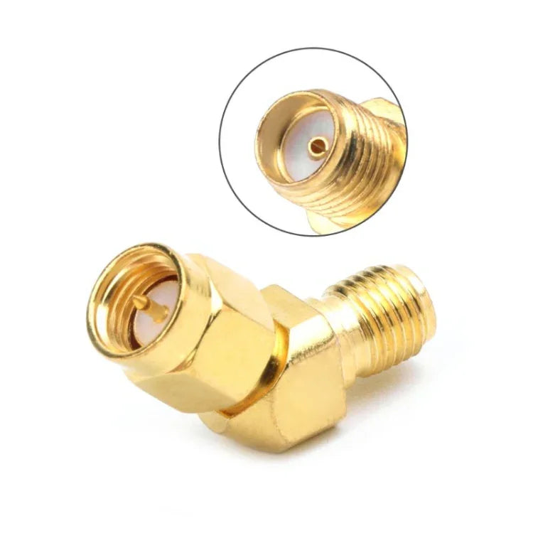 Adaptateur conique FPV SMA mâle vers SMA femelle 45°/135°