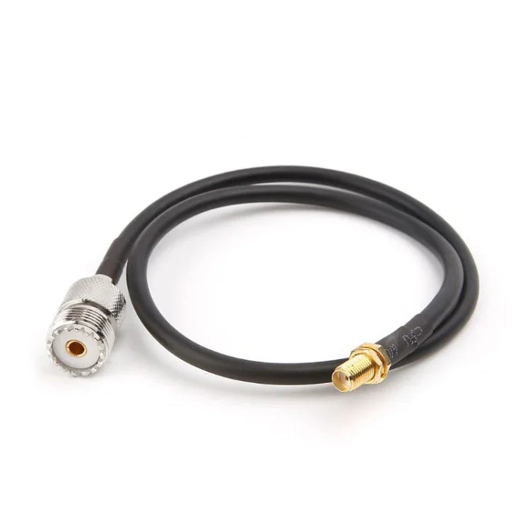Câble RG58 à queue de porc, connecteur SMA femelle vers UHF SO239 PL259 femelle, longueur : 50 cm