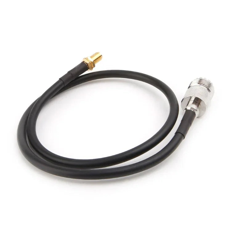 Câble RG58 à queue de porc, connecteur SMA femelle vers UHF SO239 PL259 femelle, longueur : 50 cm