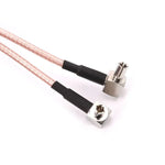 Câble répartiteur/combinateur RG316 N mâle vers 2xTS9 / 2xCRC9 mâle, longueur : 15 cm