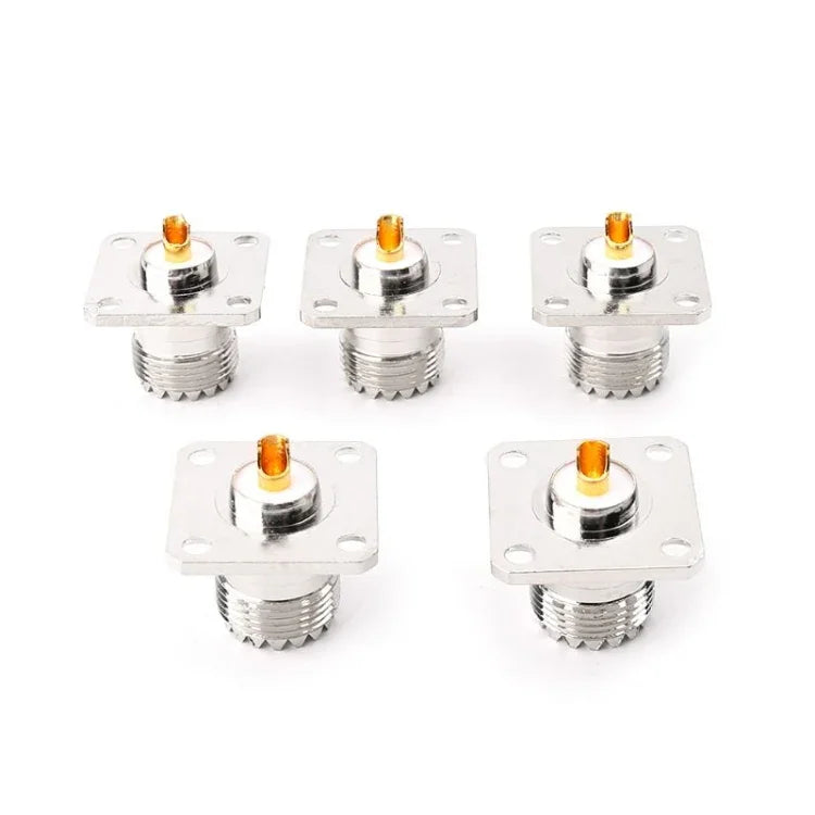 Adaptateur de montage pour panneau de châssis à bride femelle SO239 UHF (5 pièces)