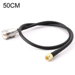 Câble de connexion RG58 UHF Femelle vers SMA Mâle, Longueur : 50cm