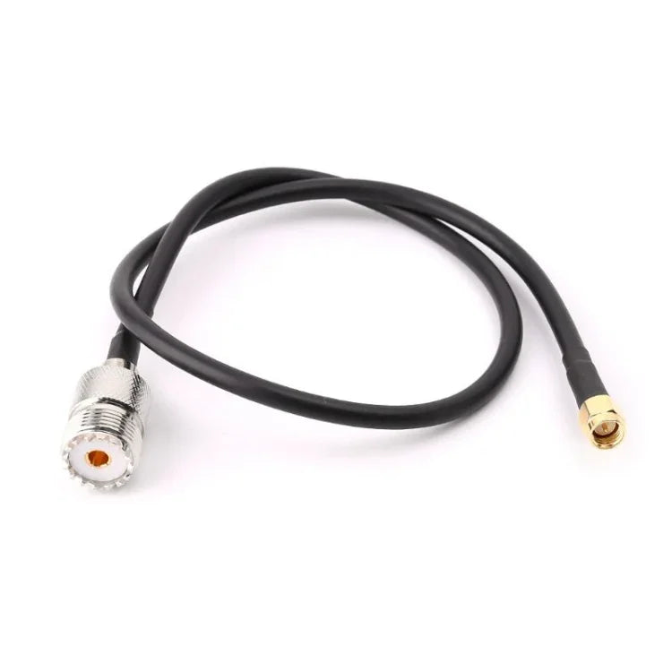 Câble de connexion RG58 UHF Femelle vers SMA Mâle, Longueur : 50cm