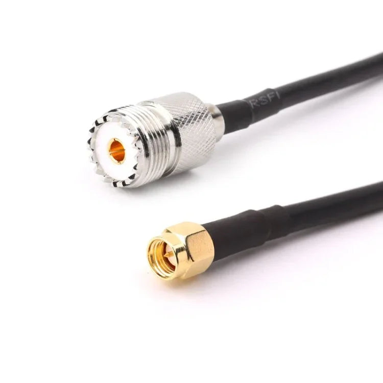 Câble de connexion RG58 UHF Femelle vers SMA Mâle, Longueur : 50cm