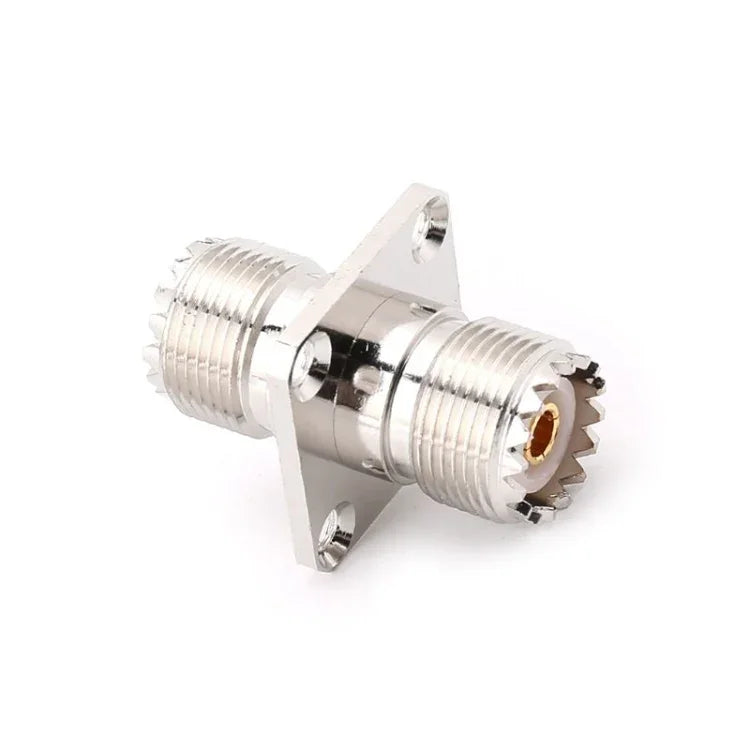 Adaptateur de connecteur RF UHF SO239 femelle-femelle pour montage sur panneau