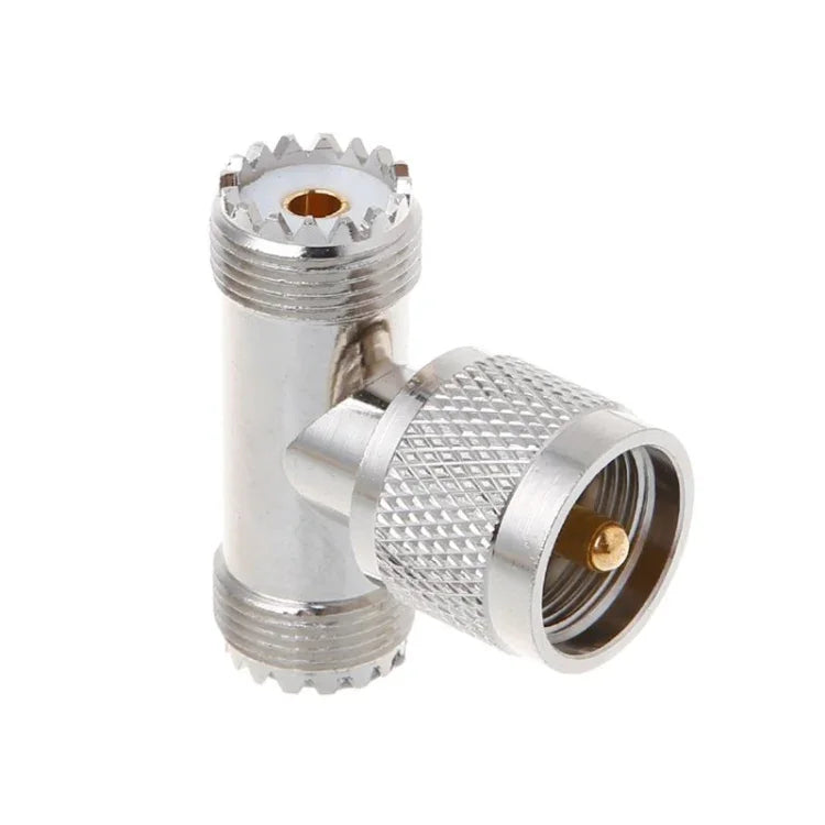 Adaptateur en T UHF mâle PL259 vers 2 UHF femelles