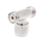 Adaptateur en T UHF mâle PL259 vers 2 UHF femelles