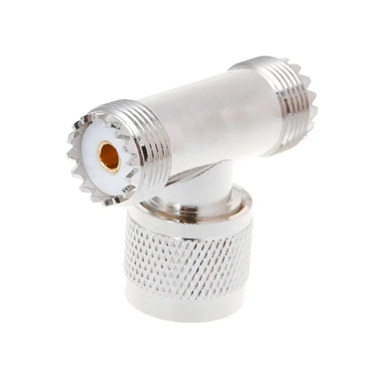 Adaptateur en T UHF mâle PL259 vers 2 UHF femelles