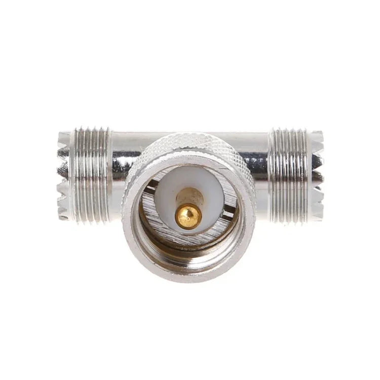 Adaptateur en T UHF mâle PL259 vers 2 UHF femelles