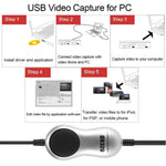 EZCAP Dispositif de Carte de Capture Vidéo USB 2.0, EZCAP 170