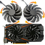 1 paire de ventilateurs de refroidissement 88MM 4 broches pour carte graphique Gigabyte GeForce GTX1060 1070 GTX1050ti GTX960 RX570 RX470