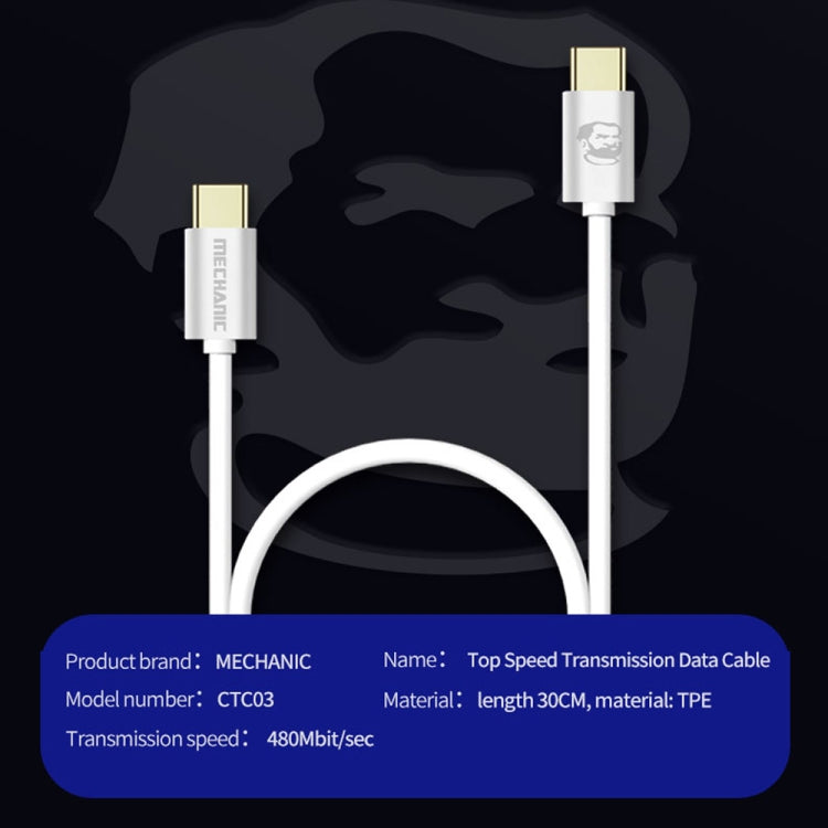 Câble de données de transmission à vitesse maximale MECHANIC Lightning Câble USB Lightning pour Type-C vers Type-C, pour Type-C vers Type-C