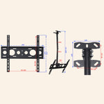 Support mural/plafond universel simple écran pour téléviseur de 32 à 65 pouces, réglable en hauteur et en angle, plage de rétraction : 0,5 à 2 m, 32-65 pouces
