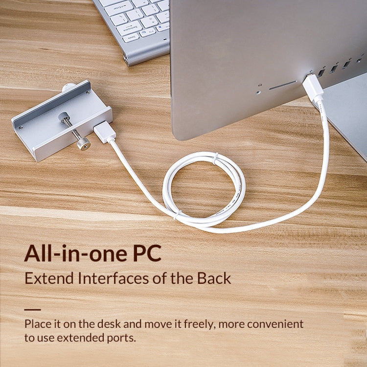 ORICO MH2AC-U3 Hub USB3.0 à 2 ports type pince avec lecteur de carte SD