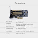 Carte d'extension ORICO PDM2 M.2 NVME vers PCI-E 3.0 X4