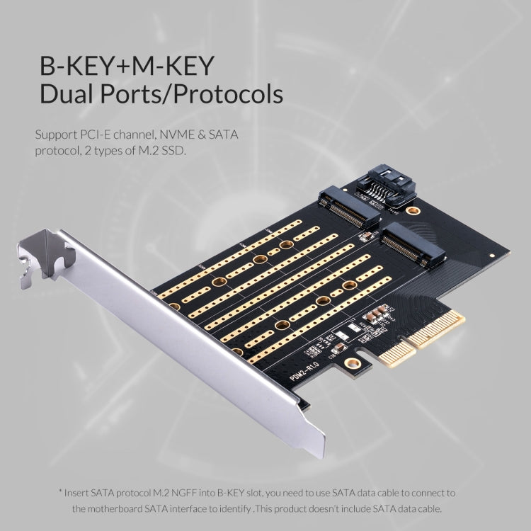 Carte d'extension ORICO PDM2 M.2 NVME vers PCI-E 3.0 X4