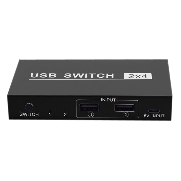 Commutateur USB 2x4 2 ports pour partage de 4 appareils entre PC, imprimante, clavier, souris, moniteur, commutateur USB 2x4