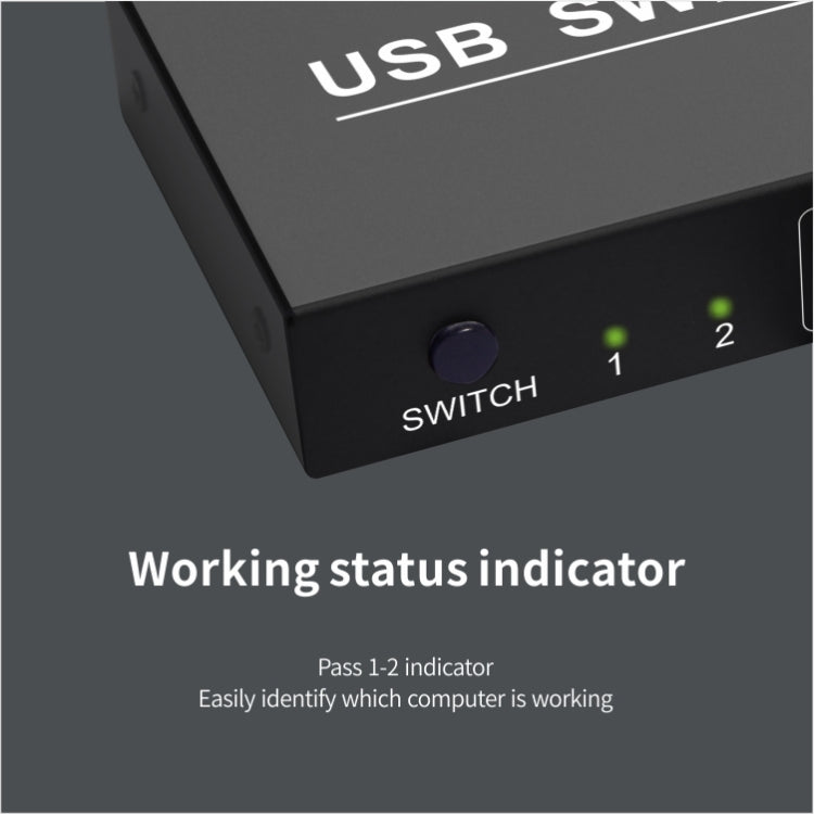 Commutateur USB 2x4 2 ports pour partage de 4 appareils entre PC, imprimante, clavier, souris, moniteur, commutateur USB 2x4