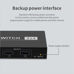 Commutateur USB 2x4 2 ports pour partage de 4 appareils entre PC, imprimante, clavier, souris, moniteur, commutateur USB 2x4