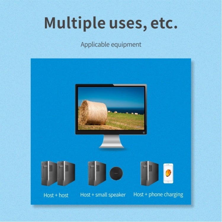 Commutateur USB 2x4 2 ports pour partage de 4 appareils entre PC, imprimante, clavier, souris, moniteur, commutateur USB 2x4